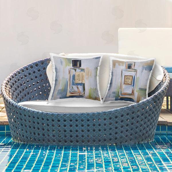 Stupell Industries Melissa Wang | Abstract Cologne Perfume Bottle Printed Throw Pillow Set