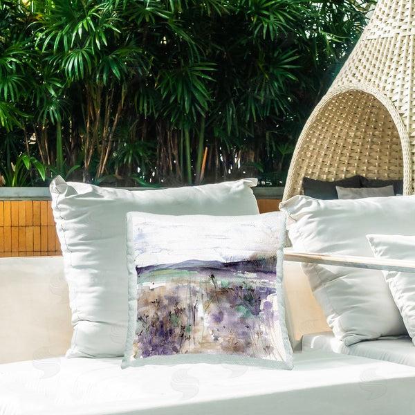 Stupell Industries Melissa Wang | Abstract Distant Mountain Printed Throw Pillow