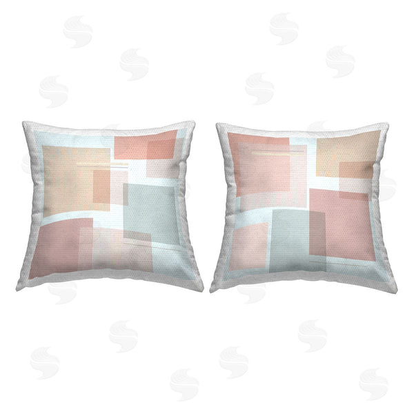 Stupell Industries Melissa Wang | Abstract Geometric Shapes Printed Throw Pillow Set