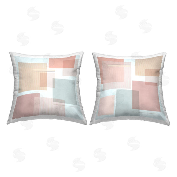 stupell industries Melissa Wang | Abstract Geometric Shapes Printed Throw Pillow Set