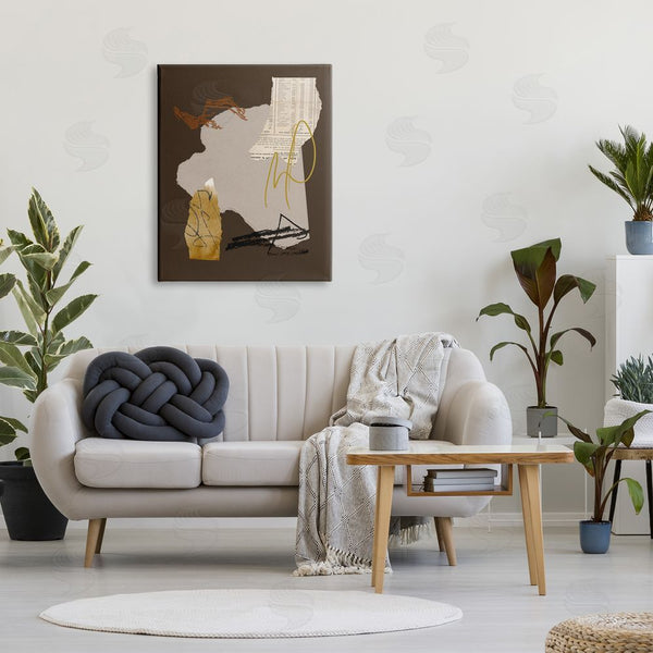 Stupell Industries Melissa Wang | Abstract Layered Paper Clippings Collage Modern Design Wall Art