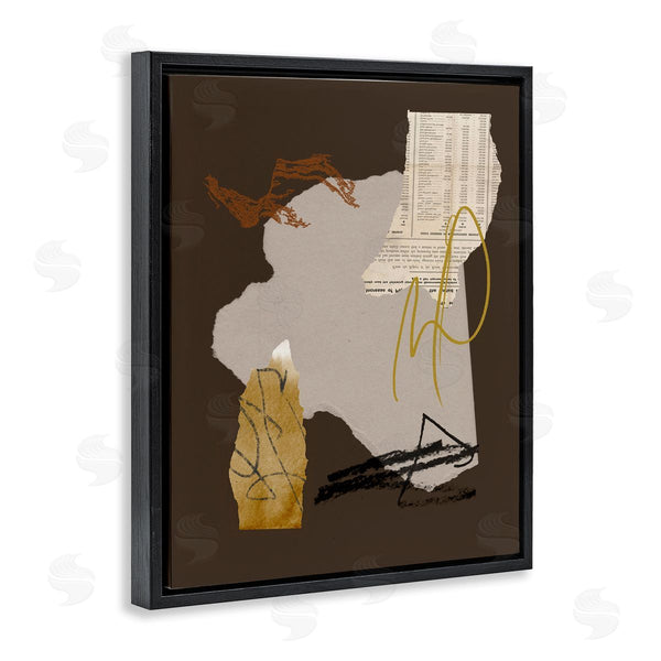 Stupell Industries Melissa Wang | Abstract Layered Paper Clippings Collage Modern Design Wall Art