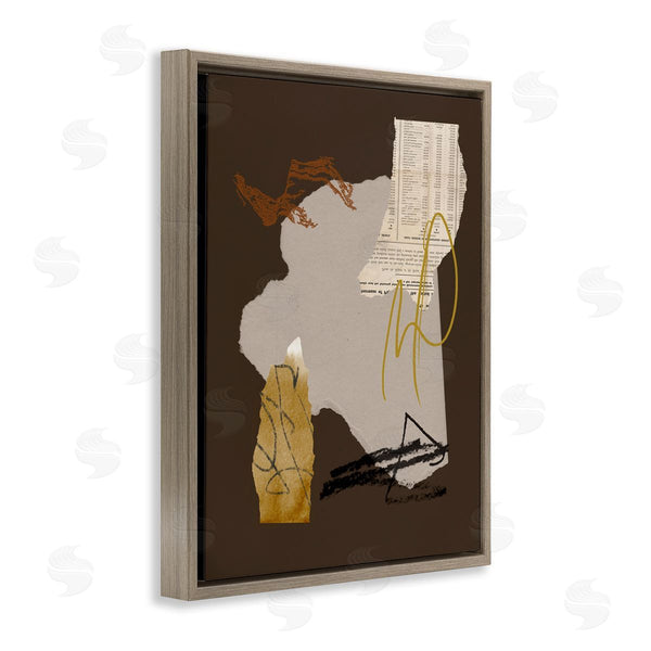 Stupell Industries Melissa Wang | Abstract Layered Paper Clippings Collage Modern Design Wall Art