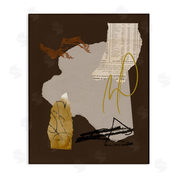 stupell industries Melissa Wang | Abstract Layered Paper Clippings Collage Modern Design Wall Art