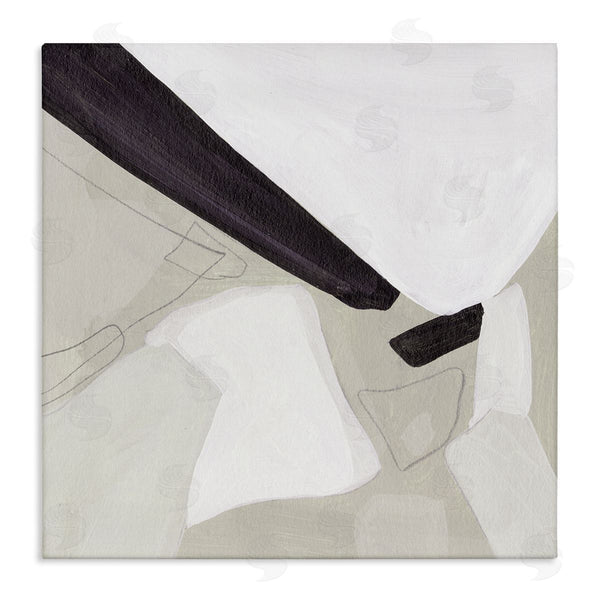 stupell industries Melissa Wang | Abstract Neutral Shapes Black Tan Modern Living Room Wall Art