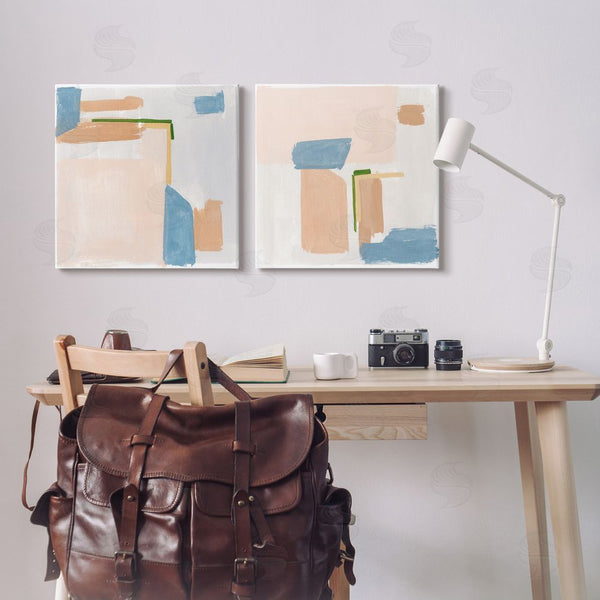 Stupell Industries Melissa Wang | Abstract Pink Blocked Contemporary Shapes Wall Art