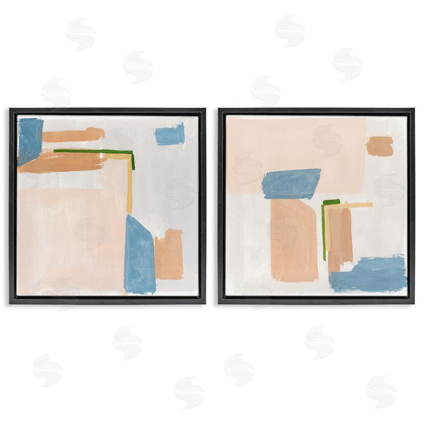 Stupell Industries Melissa Wang | Abstract Pink Blocked Contemporary Shapes Wall Art