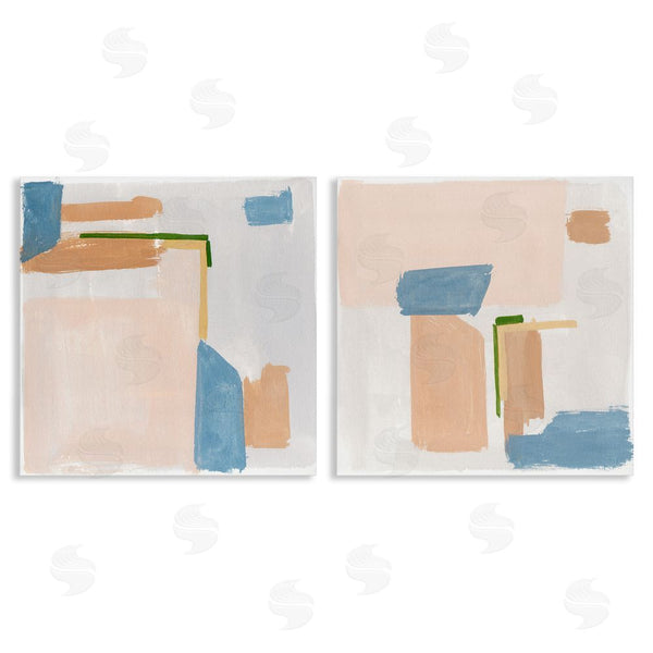 stupell industries Melissa Wang | Abstract Pink Blocked Contemporary Shapes Wall Art