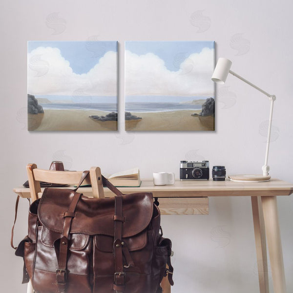 Stupell Industries Melissa Wang | Abstract Secluded Beach Alcove Wall Art