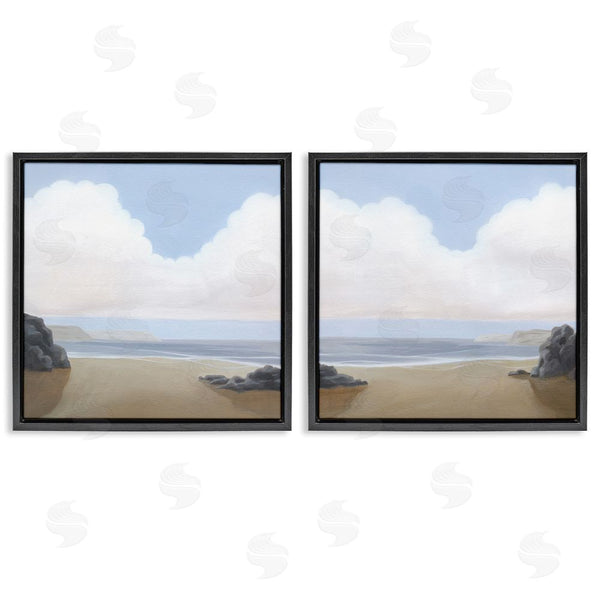 Stupell Industries Melissa Wang | Abstract Secluded Beach Alcove Wall Art