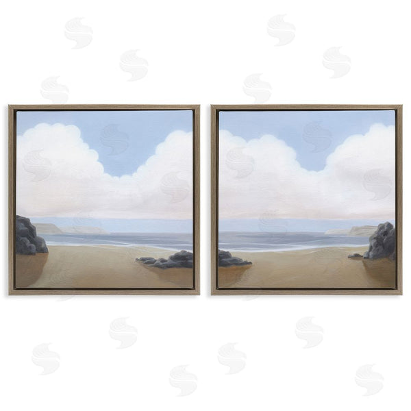 Stupell Industries Melissa Wang | Abstract Secluded Beach Alcove Wall Art