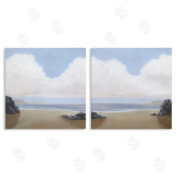 stupell industries Melissa Wang | Abstract Secluded Beach Alcove Wall Art