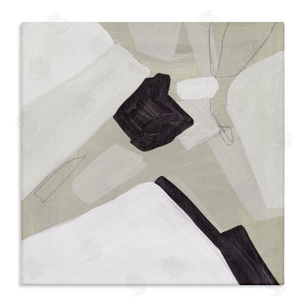 stupell industries Melissa Wang | Abstract Shape Arrangement Neutral Tan Black Modern Painting Wall Art