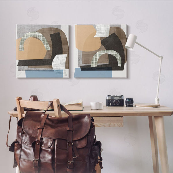 Stupell Industries Melissa Wang | Abstract Shape Collage Modern Neutrals Wall Art