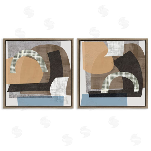Stupell Industries Melissa Wang | Abstract Shape Collage Modern Neutrals Wall Art