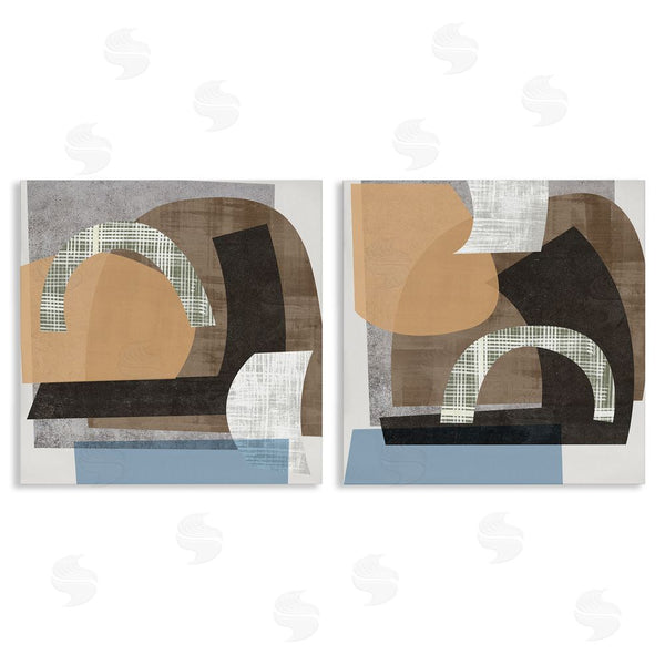 stupell industries Melissa Wang | Abstract Shape Collage Modern Neutrals Wall Art