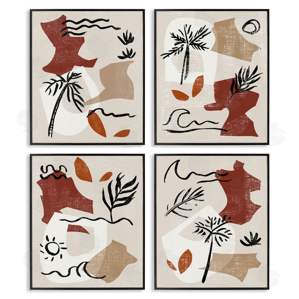 Stupell Industries Melissa Wang | Abstract Tropical Boho Shapes & Botanicals Wall Art