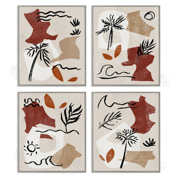 Stupell Industries Melissa Wang | Abstract Tropical Boho Shapes & Botanicals Wall Art