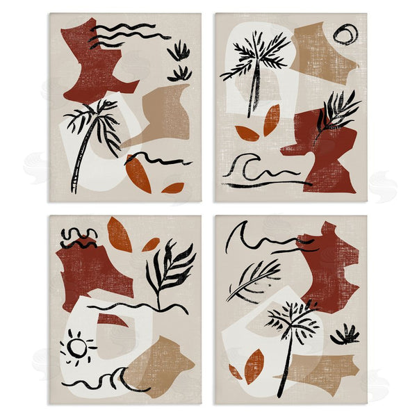 stupell industries Melissa Wang | Abstract Tropical Boho Shapes & Botanicals Wall Art