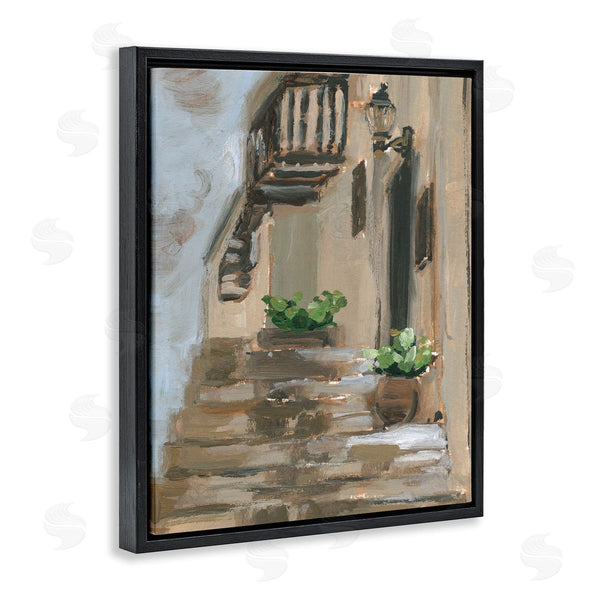 Stupell Industries Melissa Wang | Alleyway At Dusk Charming Parisian Urban Architecture Wall Art