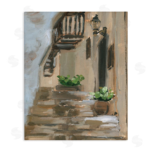 stupell industries Melissa Wang | Alleyway at Dusk Charming Parisian Urban Architecture Wall Art