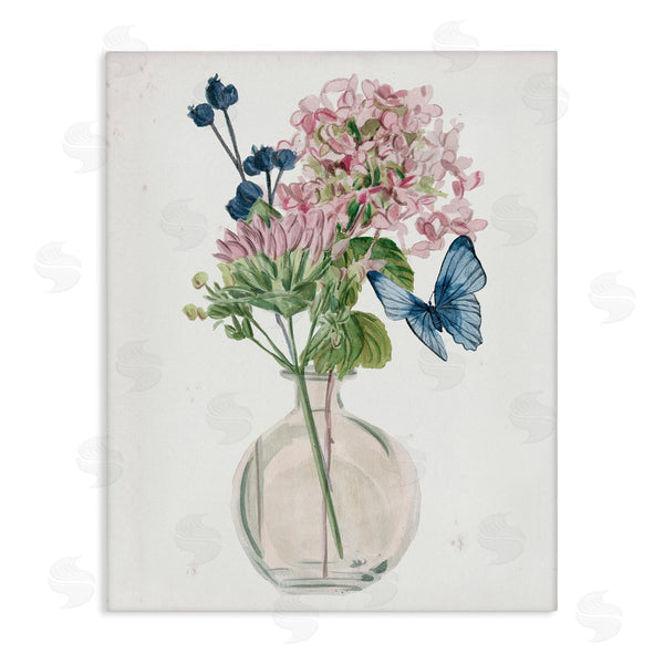 stupell industries Melissa Wang | Assorted Corn Lilies Flower Blossoms Butterfly Bouquet Wall Art
