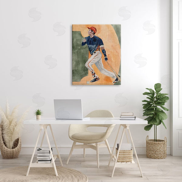 Stupell Industries Melissa Wang | Baseball Player Sports Painting Wall Art