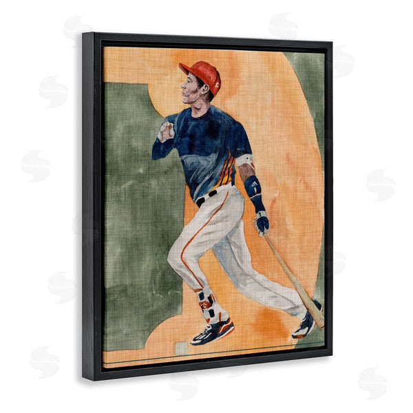 Stupell Industries Melissa Wang | Baseball Player Sports Painting Wall Art
