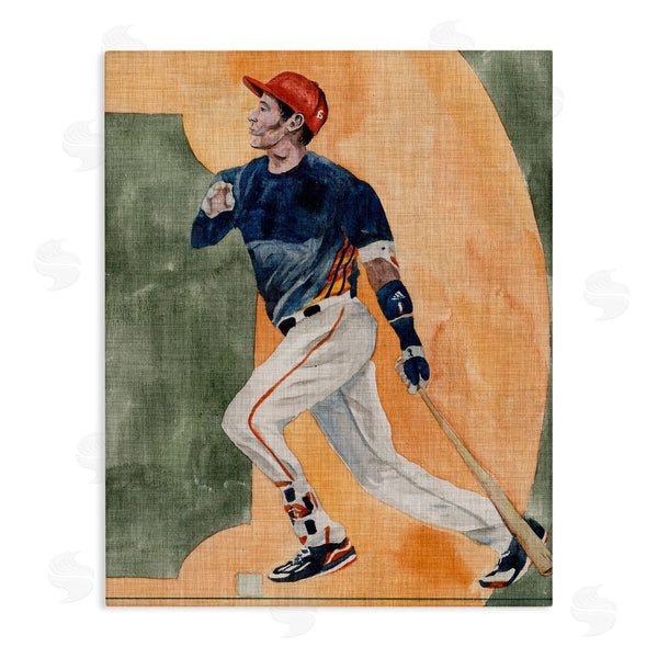stupell industries Melissa Wang | Baseball Player Sports Painting Wall Art