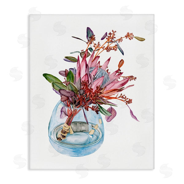 stupell industries Melissa Wang | Blooming Protea Floral Bouquet Watercolor Flower Still Life Wall Art