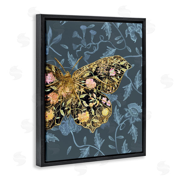 Stupell Industries Melissa Wang | Blue And Gold Butterfly