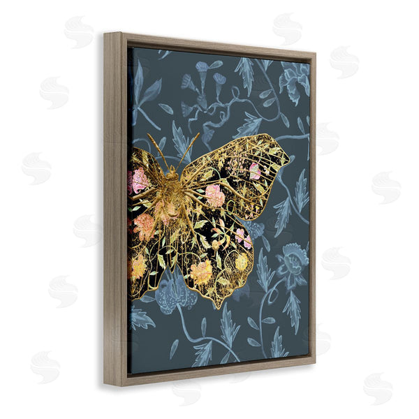 Stupell Industries Melissa Wang | Blue And Gold Butterfly