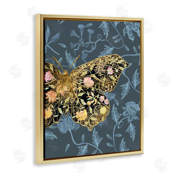 Stupell Industries Melissa Wang | Blue And Gold Butterfly