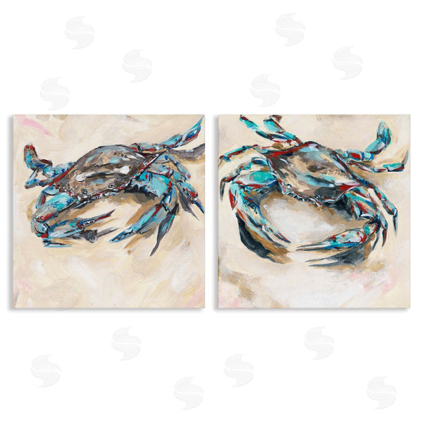 stupell industries Melissa Wang | Blue Crabs on Sand Wall Art