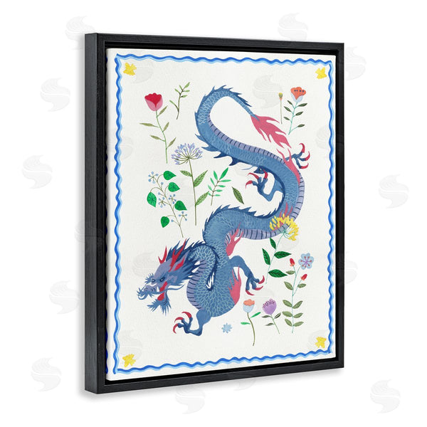 Stupell Industries Melissa Wang | Blue Dragon & Botanicals