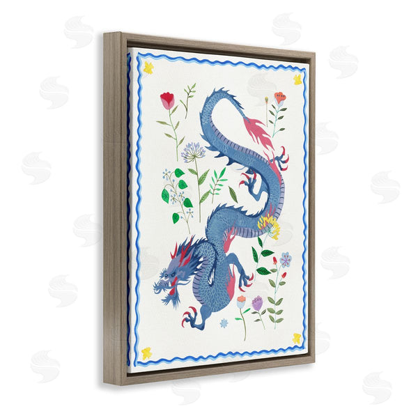 Stupell Industries Melissa Wang | Blue Dragon & Botanicals