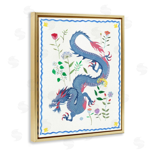 Stupell Industries Melissa Wang | Blue Dragon & Botanicals