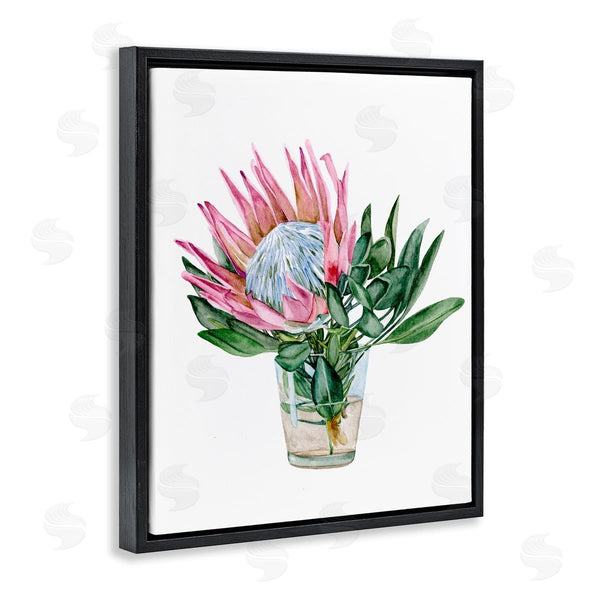 Stupell Industries Melissa Wang | Blushing Protea Flower Glass Watercolor Flower Still Life Wall Art