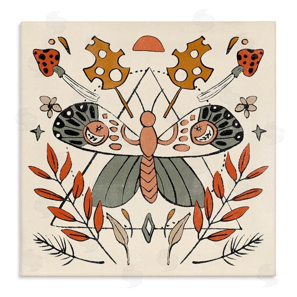 stupell industries Melissa Wang | Boho Moth & Plant Sprigs Wall Art