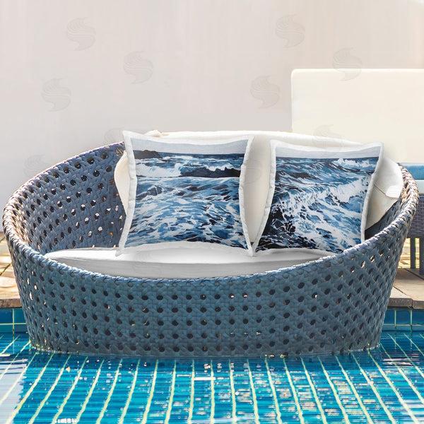 Stupell Industries Melissa Wang | Breaking Ocean Waves Printed Throw Pillow Set