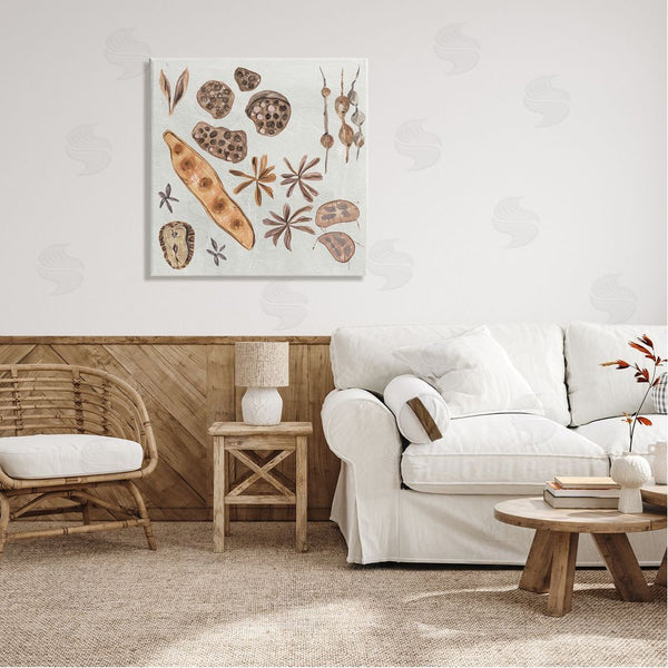 Stupell Industries Melissa Wang | Brown Seed Plant Botanicals Nature Diagram Wall Art