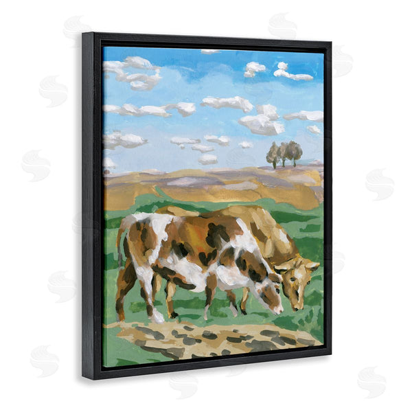 Stupell Industries Melissa Wang | Cattle Pair In Farmland Wall Art