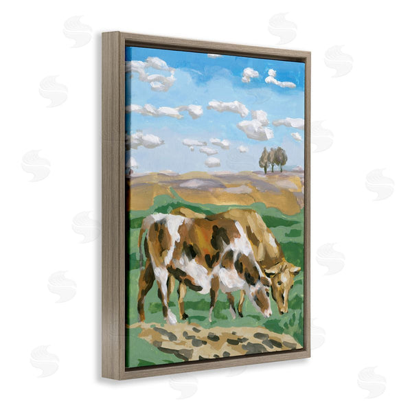 Stupell Industries Melissa Wang | Cattle Pair In Farmland Wall Art