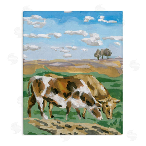 stupell industries Melissa Wang | Cattle Pair in Farmland Wall Art
