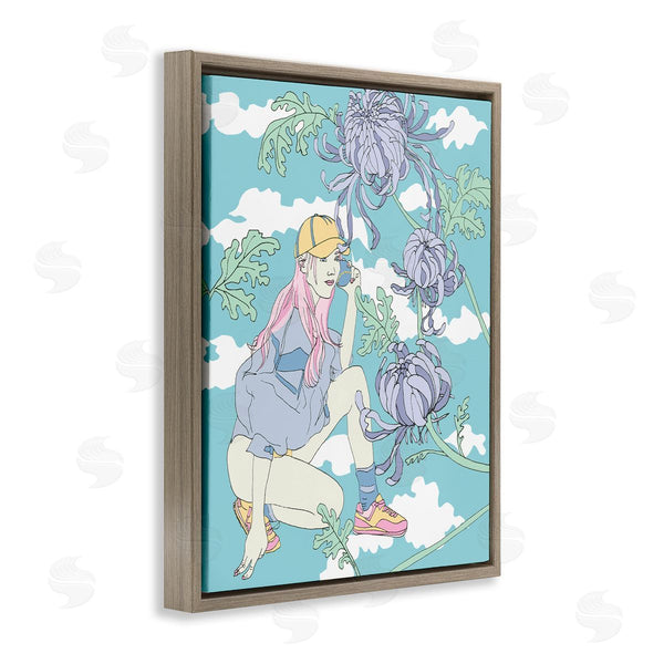 Stupell Industries Melissa Wang | Chrysanthemums & Workout Girl