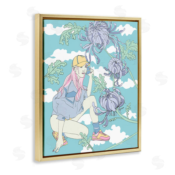 Stupell Industries Melissa Wang | Chrysanthemums & Workout Girl