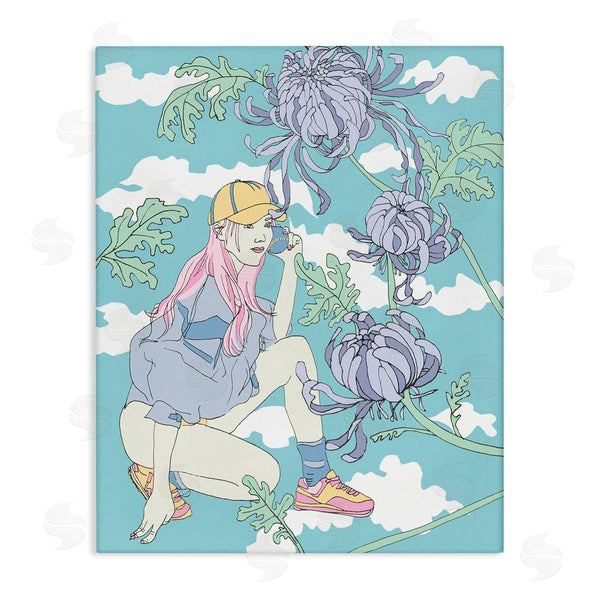 stupell industries Melissa Wang | Chrysanthemums & Workout Girl