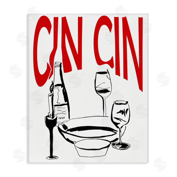 stupell industries Melissa Wang | Cin Cin Wine Glasses