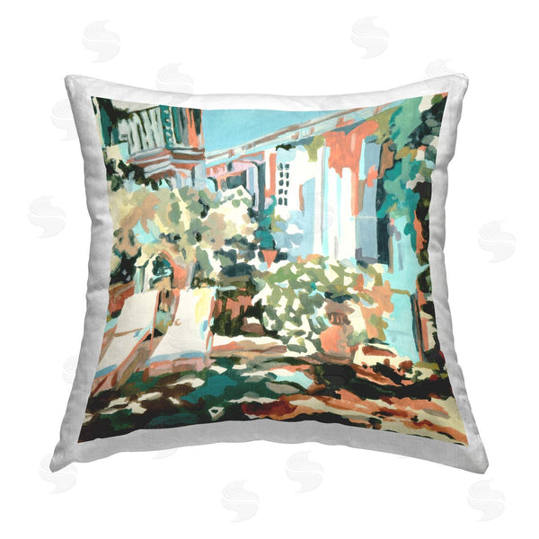 stupell industries Melissa Wang | City Street Abstraction Printed Throw Pillow
