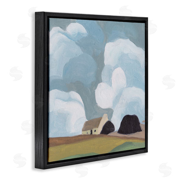 Stupell Industries Melissa Wang | Cloudy Sky Country Cottage Landscape Soft Meadow Wall Art